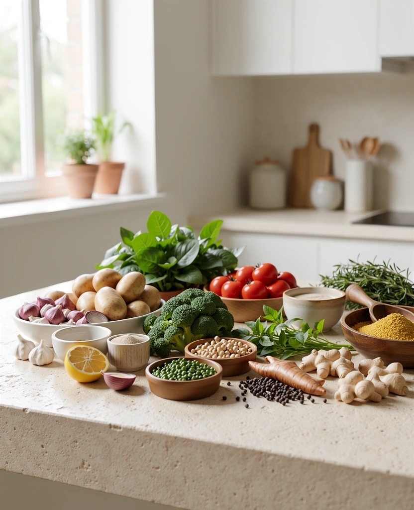 Frische Zutaten für gesunde Ernährung