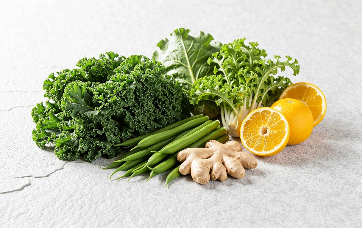 Gesunde Zutaten und Ernährungskonzept